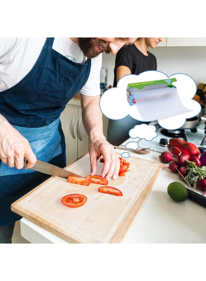 Happy Home Extra Large Disposable Plastic Cutting Board 3m × 45cm – Food-Safe, Transparent, Flexible Board for Kitchen, Outdoor Camping, BBQ, Travel, RV, and Picnics, with Built-In Easy Sliding Cutter for Quick Cutting, Food Prep, and Mess-Free Use - Image 2